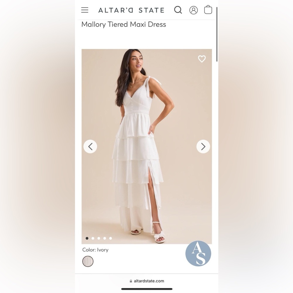 Altar'd State White Maxi Dress